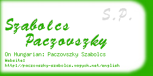 szabolcs paczovszky business card